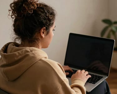 Portrait of Whitney Shannon smiling warmly in a cozy, book-filled study.