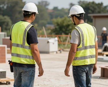 Installing new shelves in a bright living room.