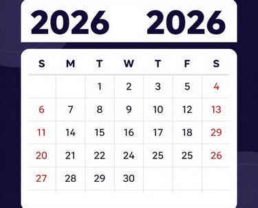 An elegant calendar merging English and Bengali dates side by side.