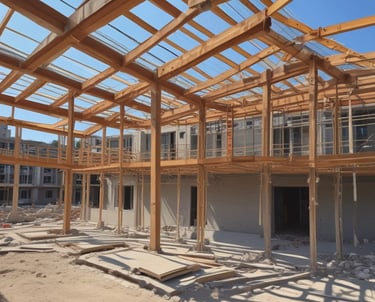 A construction team working on a residential project.