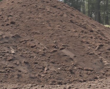 A pile of rich topsoil ready for delivery to Southern Maryland.