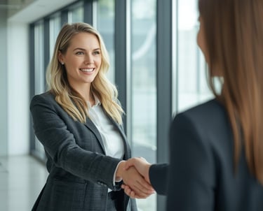 professional women shaking hands