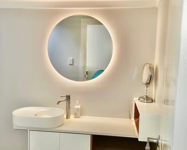 custom built bathroom vanity Kawau renovation