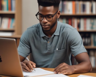 person wearing suit reading business newspaper
