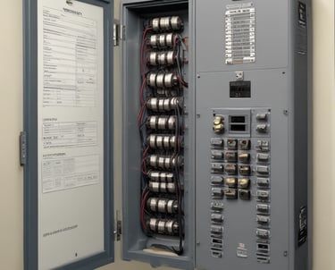 A creative workspace with colorful sketches and design tools spread out.