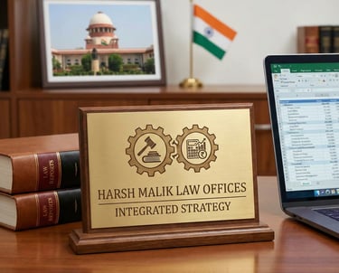 Harsh Malik Law Offices offers integrated legal and financial strategy.