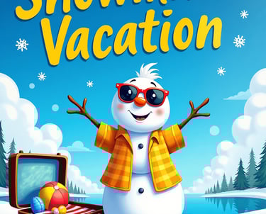 The Snowman's Vacation children's book by Emma Atkins