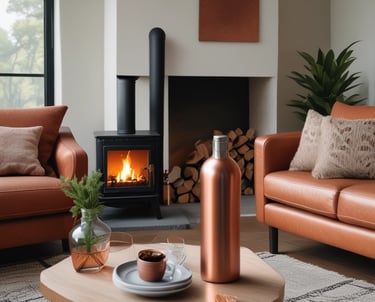 Beautiful & elegant copper water bottles for your luxuries living room @ Infinity Of Pride.