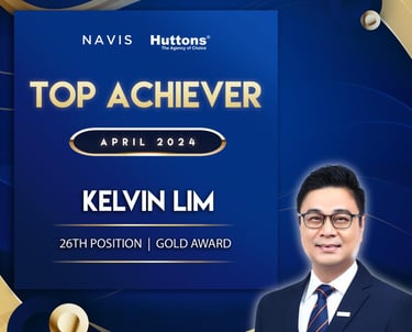 Kelvin Lim, Huttons Top Achiever for April 2024, wins Gold Award in 26th position.