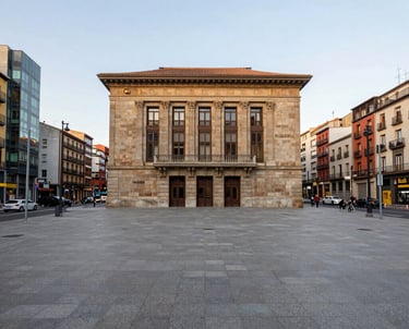 People dancing joyfully in the street wearing wireless headphones under bright sunlight.
