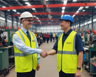 Close-up of hands inspecting quality fabrics sourced from overseas markets.