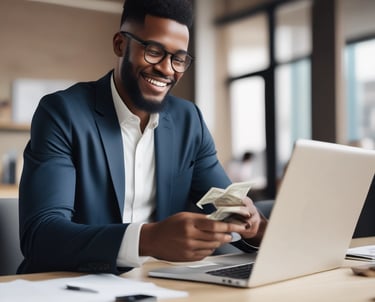 A friendly user filling out a signup form on a laptop.