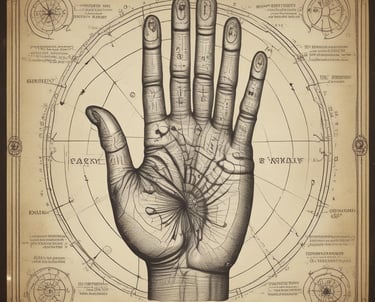 A detailed astrological chart with constellations and zodiac signs glowing softly against a dark sky background.