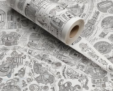 Close-up of vibrant textile printed with DTF technology showing fine details.