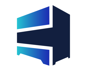 Logo de Elemento tech en diferentes tonos de Azul