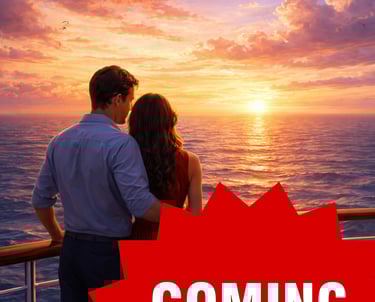 Man and women looking at ocean...