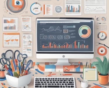 Close-up of a real estate agent reviewing local market data on a laptop.