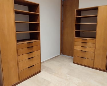 Clóset a medida con madera de primera calidad en Mérida