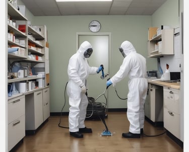 Modern grid layout showing icons representing different client types in pest control services.