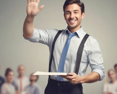 A community meeting with local representatives.