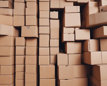 Photo of a modern corrugated cardboard packaging production line in a factory.