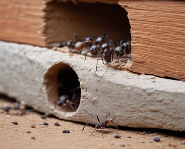 A technician inspecting a cozy New Britain home for signs of pests.