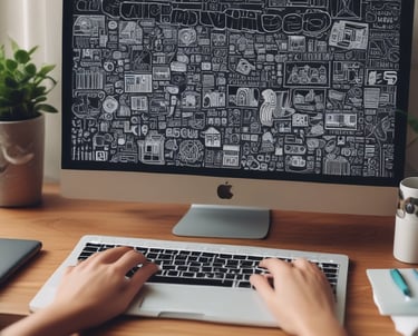 A delicate sakura blossom tree with soft pink petals gently falling over a minimalist website layout featuring overlapping flying cards.