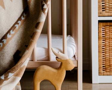 a wooden toy with a wooden toy horse