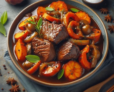 Carne ao Molho Madeira com Mandioca ou Batata Doce da VidaFit&Receitas  Deleite-se com uma explosão 