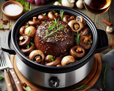 Carne ao Vinho com Cogumelos na Panela de Pressão da VidaFit&Receitas  Deixe-se envolver pelos aroma