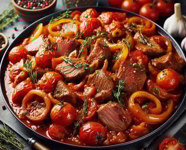 Carne Cozida ao Molho de Tomate da VidaFit&Receitas  Desfrute de uma experiência culinária reconfort
