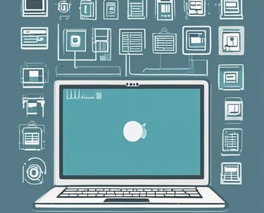 A hand holding a smartphone displaying a website or app interface related to creating a brand. The screen shows options for Home, Discovery, Members, and Topics.