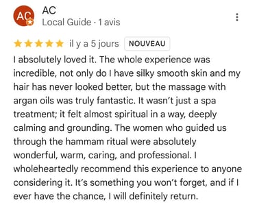 Avis client sur Google