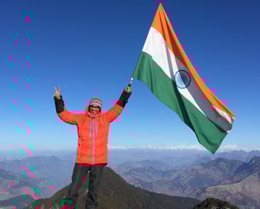 Rajnish Bhogal, Founder & CEO, Verve Phoenix, celebrating success on scaling mountains.