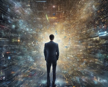 blue and white round illustration