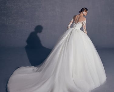 robe de mariée princesse avec manches en dentelle 