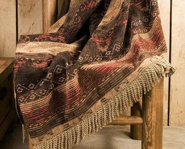 Southwestern style Sierra throw in rich earth tones.