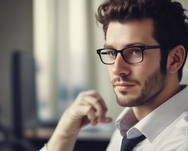 man standing near white wall