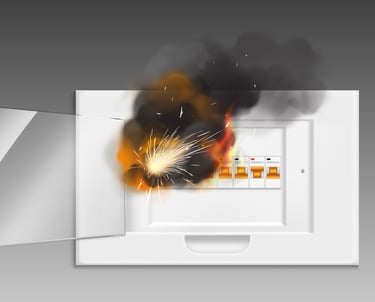 emergency electrician near me fuse box catch fire.