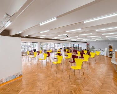 Commercial Electrician installed office lights.