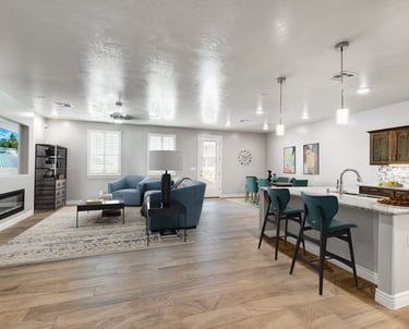 Living room with Shutters