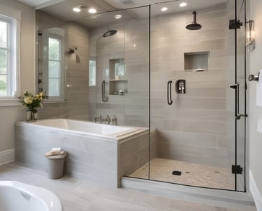 Tiled Walkin shower