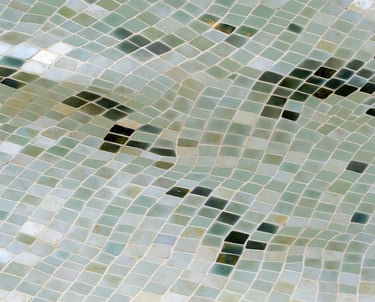 mosiac floor installation