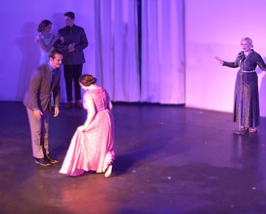 The Sunny Hours story begins at a dance. A girl singer sings, a young couple begin a waltz.