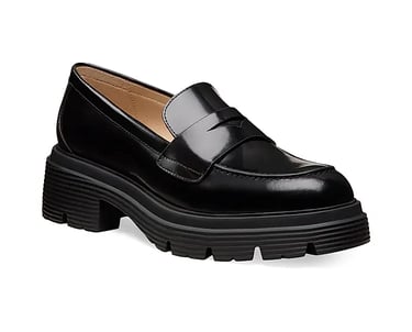 black leather chunky loafers fall 2025 fashion trends street style