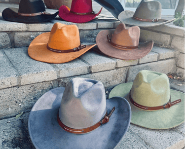 Colorful Cowboy Hats with Hatbands