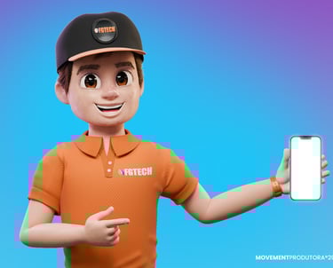 mascote 3D animação 3D