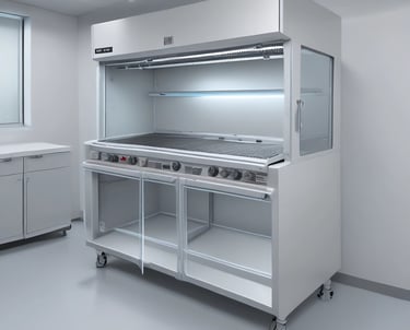 An array of intricate, patterned semiconductor chips with a reflective sheen, showing various colors and geometric patterns. The surface appears highly detailed with a grid-like structure.