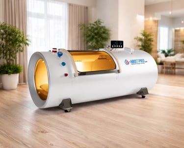 HBOT Pro Quest 30 hyperbaric oxygen chamber in showroom