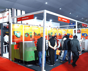 A photo of Samrat machine tools in exhibition in Ludhiana glada machauto